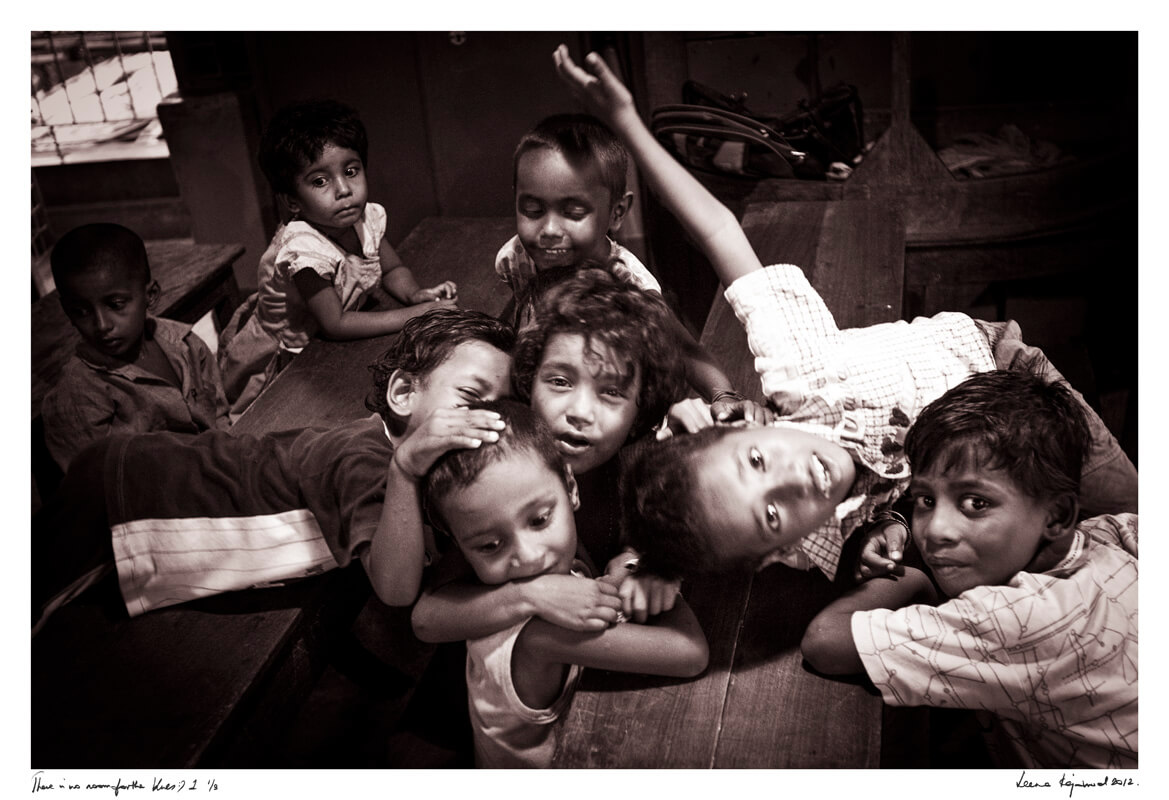 This series shows young children in a night creche in a red light district, capturing their joie de vivre